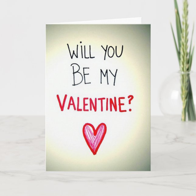 Rött Valentinskort Förslag Kort (Framsida)