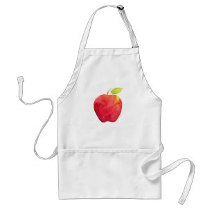 Rött vattenfärgsäpple förkläde