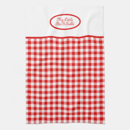 Rött Vichy-Gingham för Företag, B&B, Restauranger Kökshandduk