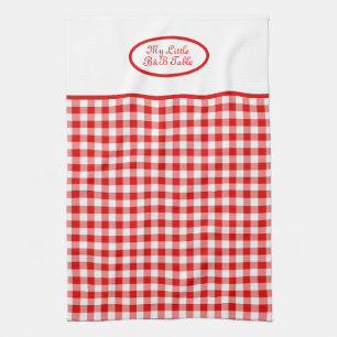 Rött Vichy-Gingham för Företag, B&B, Restauranger Kökshandduk