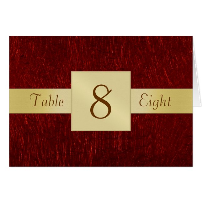 Rött vikt kort för granatrött & för guld (Framsidan Horizontal)