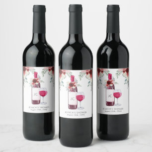 Rött vin före bröllopslöften Bröllopspresent gåvor Vinflaska Etikett