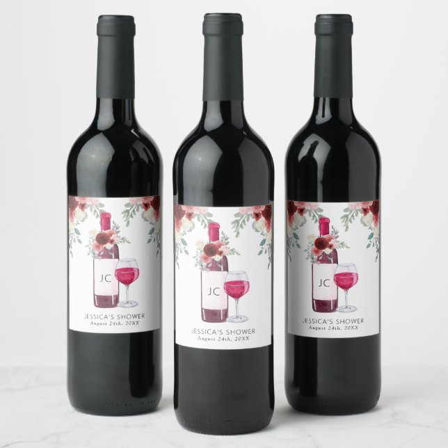 Rött vin före bröllopslöften Bröllopspresent gåvor Vinflaska Etikett (Flaskor)