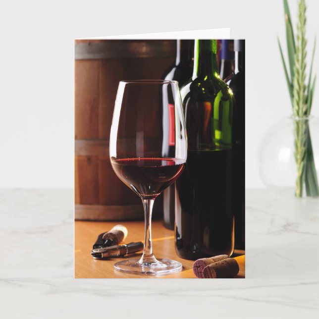 Rött vin kort (Framsida)