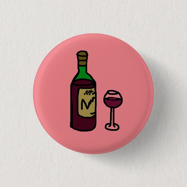 Rött vin nål märke (Framsida)