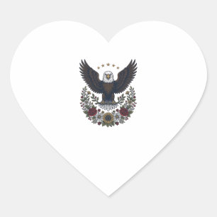 Rött vin och blå patriotisk vinälskare hjärtformat klistermärke