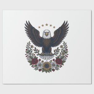 Rött vin och blå patriotisk vinälskare presentpapper