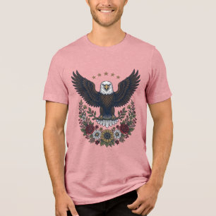 Rött vin och blå patriotisk vinälskare t shirt