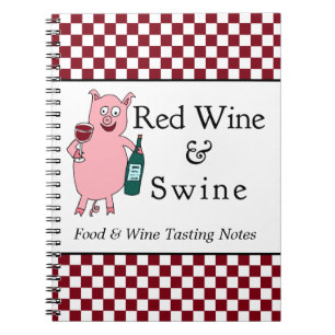 Rött vin & Swine Anteckningsbok