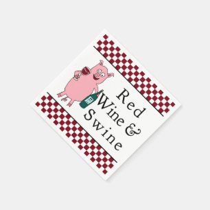 Rött vin & Swine Pappersservett