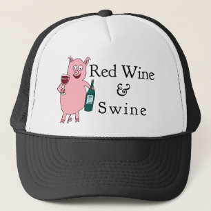Rött vin & Swine Truckerkeps