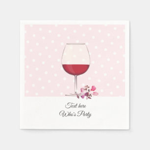 rött vin, vuxen födelsedag, bröllop, blommig pappersservett