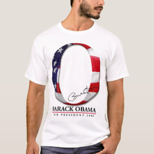 Rött, vit & blått - Barack Obama för president T-shirt