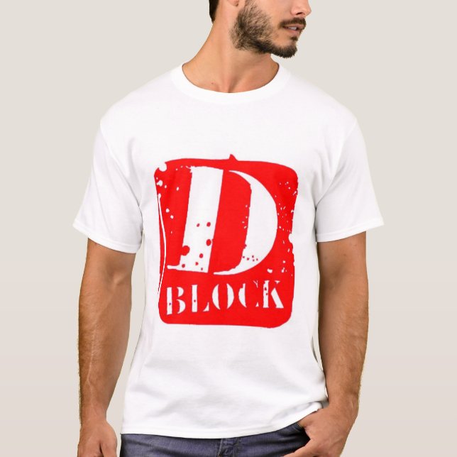 Rött/vit D-Kvarter Tee Shirt (Framsida)