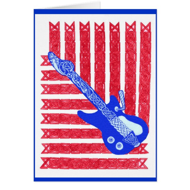 Rött, vit & deppighet hälsningskort (Framsidan)