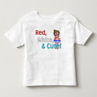 Rött, vit & gulligt! t-shirt