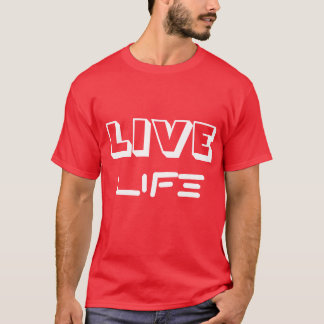 Rött/vit LEVANDE LIV - T Shirt