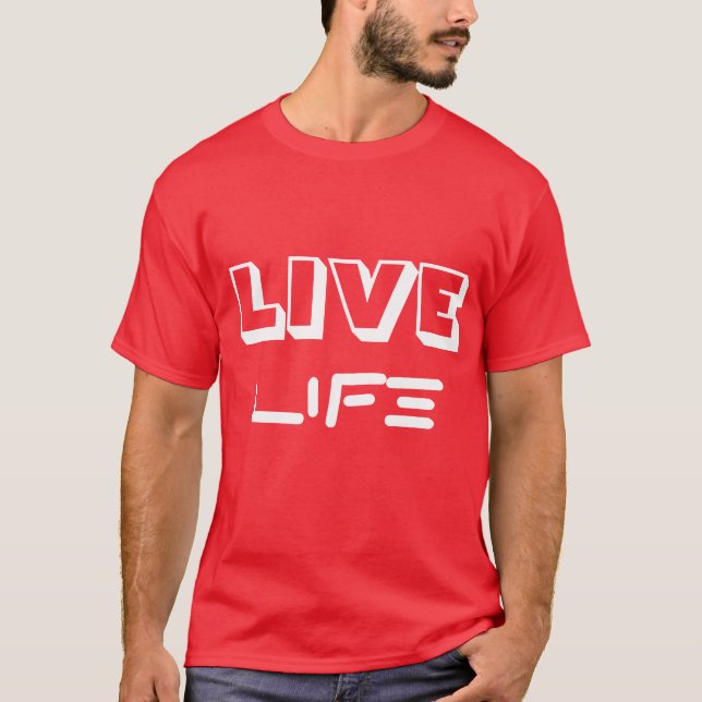 Rött/vit LEVANDE LIV - T T Shirt (Framsida)