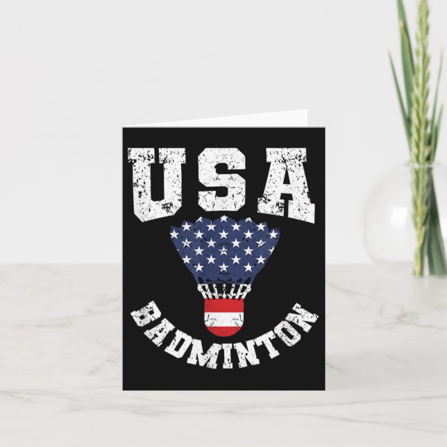 Rött vitt blått 4 juli Patriotic Usa Badm Kort (Framsida)