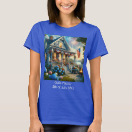 Rött vitt blått 4 juli t shirt