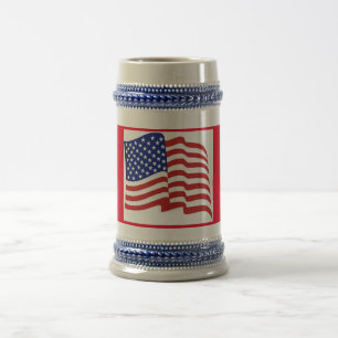 Rött vitt blått amerikansk Flagga Patriotic Beer S Sejdel