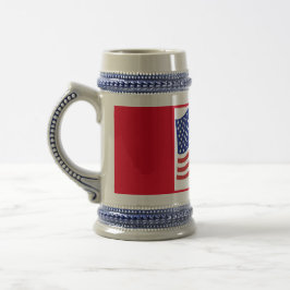 Rött vitt blått amerikansk Flagga Patriotic Beer S Sejdel