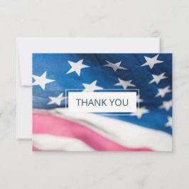 Rött vitt blått amerikanska Flagga Patriotic Bröll Tack Kort