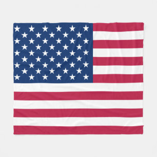 Rött vitt blått amerikanska flaggan fleecefilt