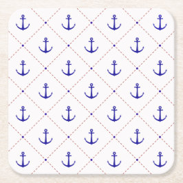 Rött vitt blått ankare vid start underlägg papper kvadrat