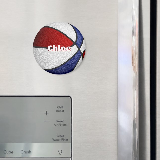 rött vitt blått basketlag för flickor färg magnet (In Situ (Fridge))