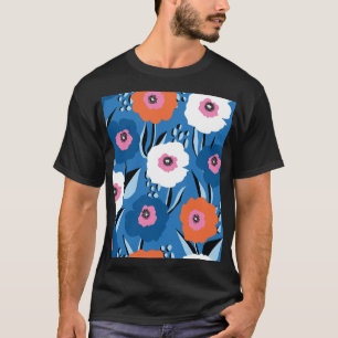 Rött vitt blått: Blommigt Scandinavian. T Shirt