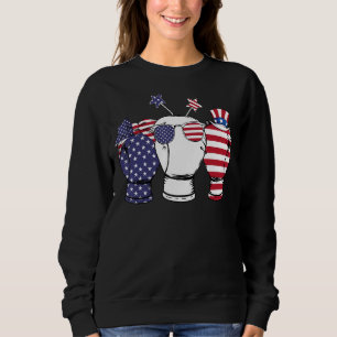Rött vitt blått Boxinghandskar, patriotiska 4 juli T Shirt