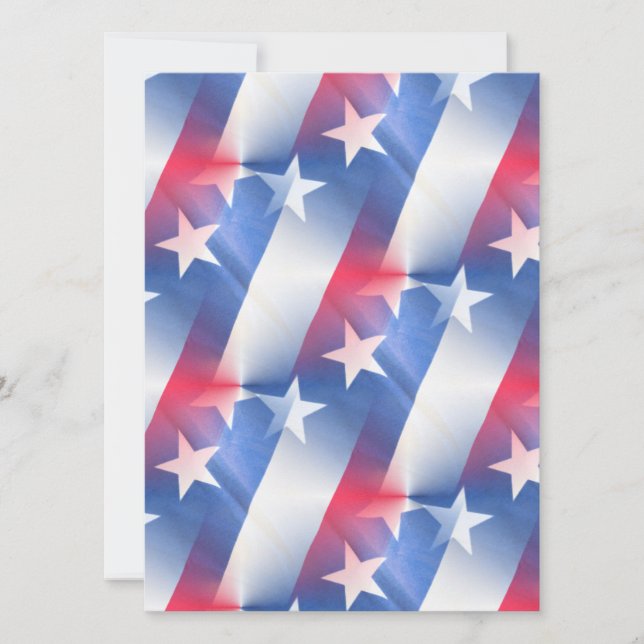 rött vitt blått bröllopsinbjudan inbjudningar (Framsida)