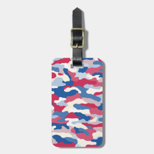 Rött vitt blått Camouflage-Anpassningsbar Bagagebricka