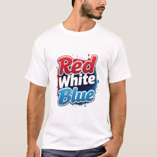 Rött vitt blått citattecken t-shirt-design t shirt