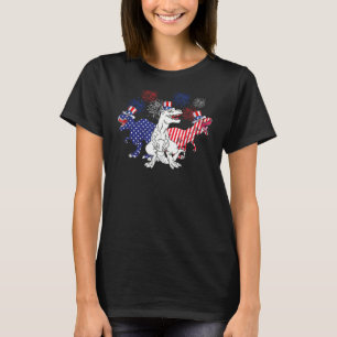 Rött vitt blått doktor Patriotic Rex 4 juli T Shirt