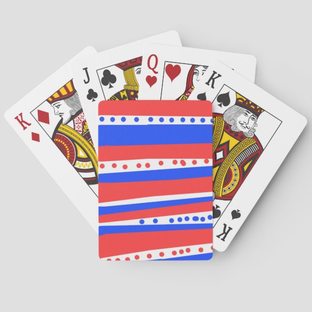 Rött vitt blått festcirklar Rand Casinokort (Baksidan)