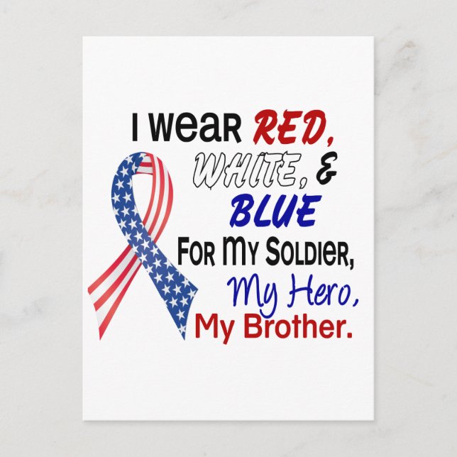 rött vitt blått för min bror vykort (Framsida)