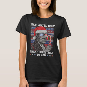 Rött vitt blått God jul till dig Hamilton Manar T Shirt