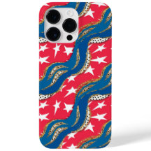 RÖTT VITT BLÅTT GULD PATRIOTISKA STARS RAND