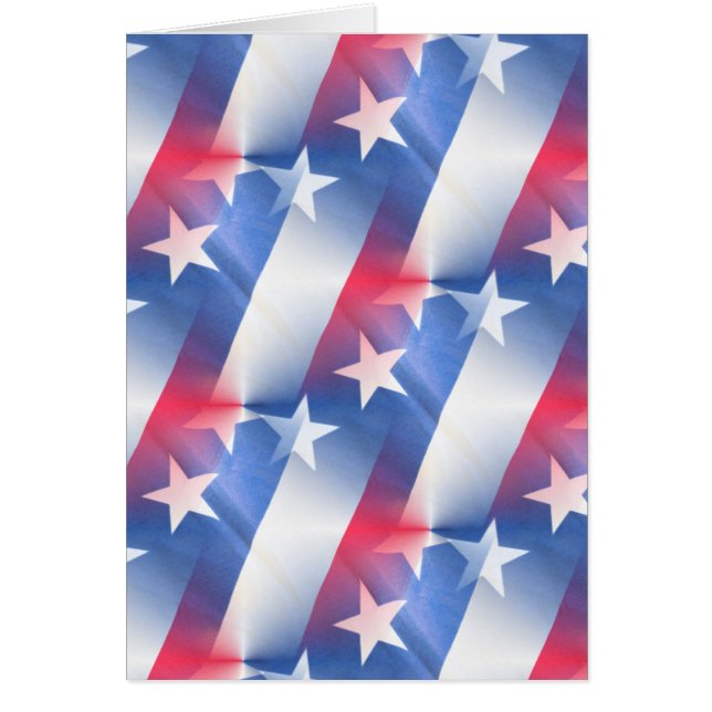 rött vitt blått hälsningskort (Framsidan)