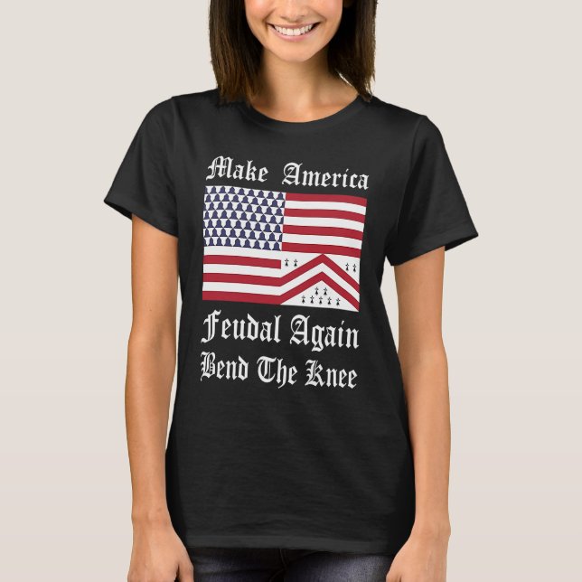Rött vitt blått Heraldiska Flagga T Shirt (Framsida)