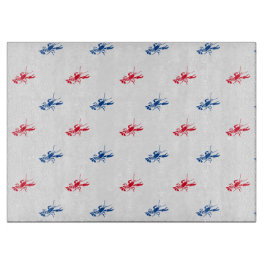 Rött vitt blått hummer mönster Patriotic glass