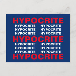 Rött vitt blått hypoteksresistens kvarstår vykort