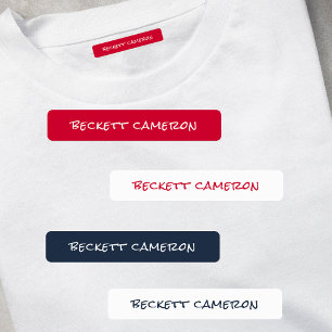 Rött vitt blått Järn om kläder Klistermärke