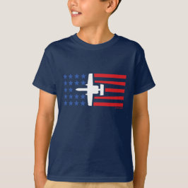 Rött vitt blått jetstars och stripes för A-10 T Shirt