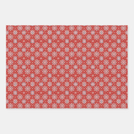 Rött vitt blått jultomt Snowflake Wrap