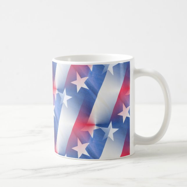 rött vitt blått kaffemugg (Höger)