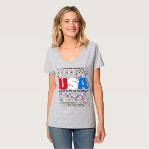 RÖTT VITT BLÅTT konstitution för USA T Shirt