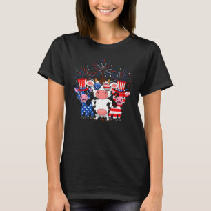 Rött vitt blått kotamerikanska Flagga Farmer 4:e J T Shirt